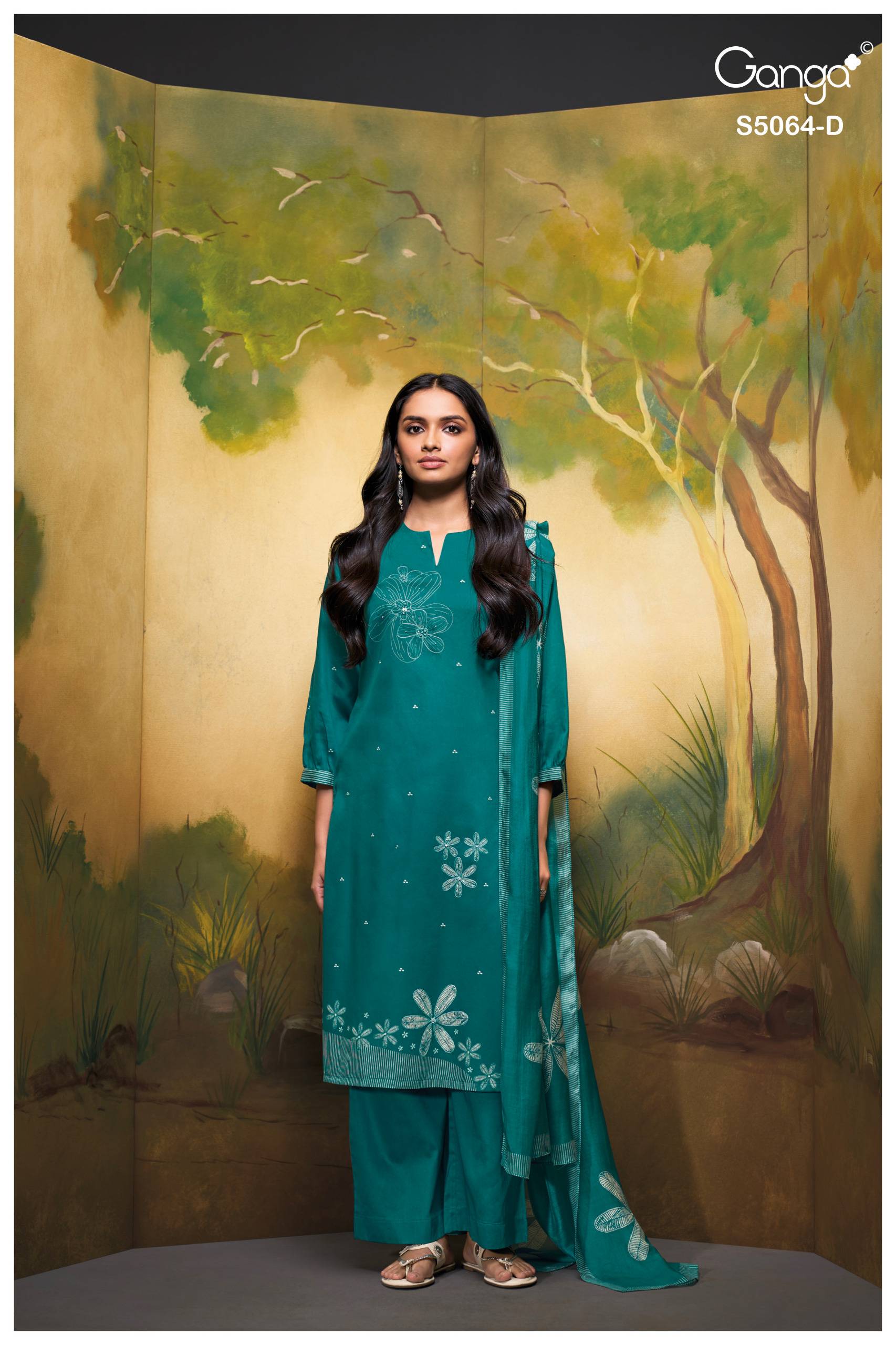 MAEVINA 5064 SERIES BY GANGA FASHION Stylish Beautiful Colourful COTTON SATIN Dresses At Wholesale Price